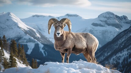 The jasper national park, canada, is a place where argali mountain sheep can be found.