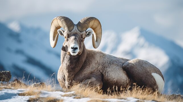 The jasper national park, canada, is a place where argali mountain sheep can be found.