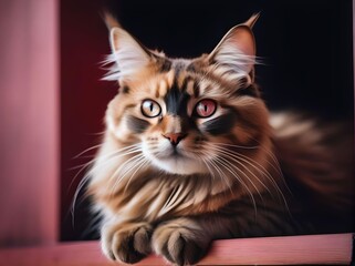 portrait of a cat with a background