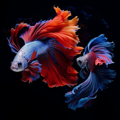 Obraz premium Pictures of fighting fish with bright colors