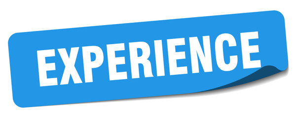 experience sticker. experience label