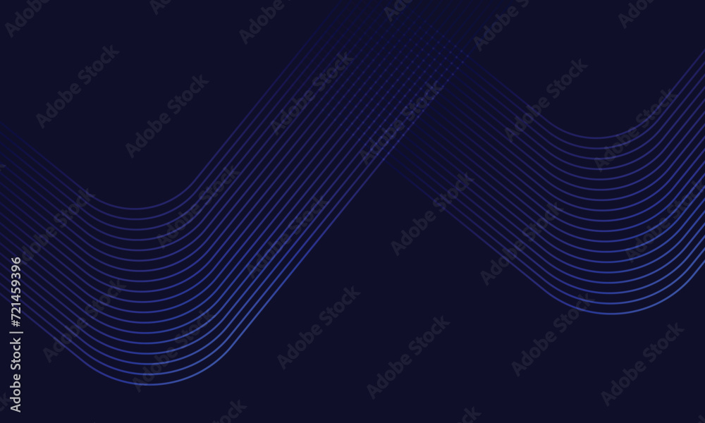 Poster abstract futuristic blue glowing rounded stripe lines.