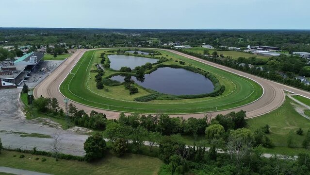 Aerial Horse track farm