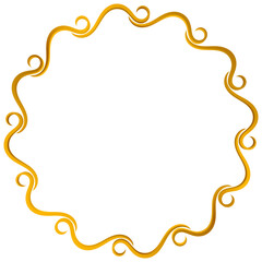 Aesthetic gold circular frame
