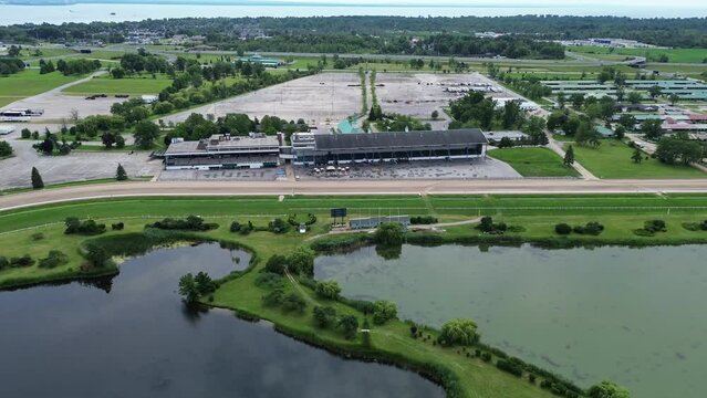 Aerial Horse track farm