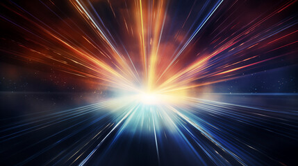 Energetic beams of light converging