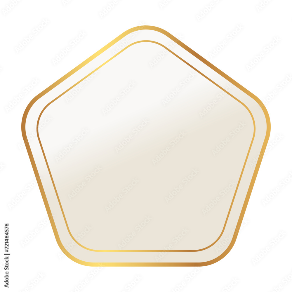 Wall mural gold pentagon frame background
