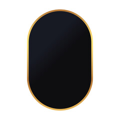 black round gold frame background

