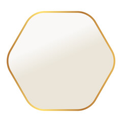 gold hexagon frame background
