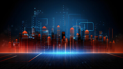 Fototapeta premium 3d rendering of purple and blue abstract geometric background. Scene for advertising, technology, showcase, banner, game, sport, cosmetic, business, metaverse. Sci-Fi Illustration. Product display --a