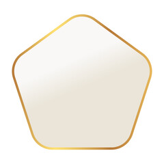 gold pentagon frame background
