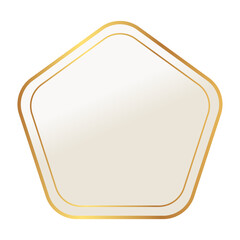 gold pentagon frame background
