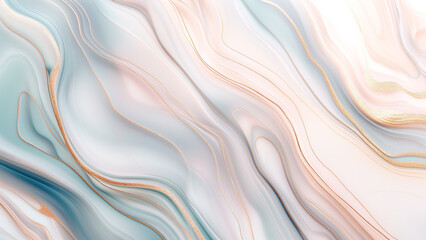 Ethereal Elegance: Soft and Tender Linear Patterns in Blue, White, Rose, and Gold - obrazy, fototapety, plakaty