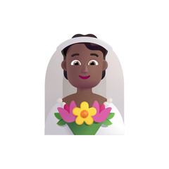 Person with Veil: Medium-Dark Skin Tone