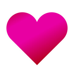 pink heart isolated on white