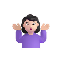 Woman Shrugging: Light Skin Tone