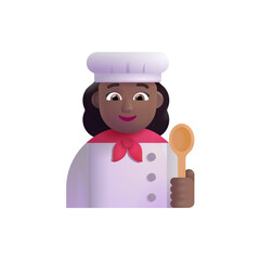 Woman Cook: Medium-Dark Skin Tone