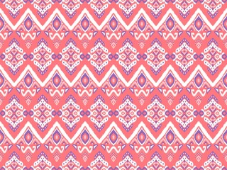 Ethnic ikat seamless pattern traditional design illustration for background carpet clothing and home decoration 