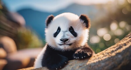 Obraz premium Ai generated Cute baby panda ,panda