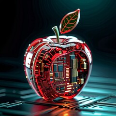 Apple circuit board. Generative AI