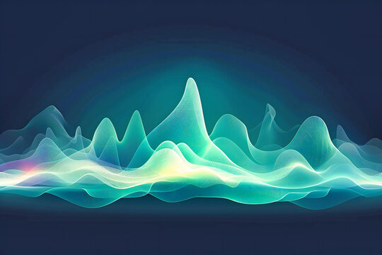 Blue Digital Waves in a Futuristic Technology Concept, Highlighting Data and Network Patterns © Jahid