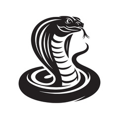 Slithering Silhouettes: Collection of Cobra Silhouettes Dancing in the Shadows of Serpentine Elegance - Cobra Illustration - Cobra Vector

