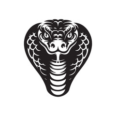 Sinister Shadows: Cobra Animal Silhouette Set Evoking a Sense of Menacing Beauty in the Serpent's Form - Cobra Illustration - Cobra Vector
