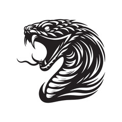 Serpentine Elegance: Cobra Silhouette Collection Capturing the Grace and Fluidity of Cobra Motion - Cobra Illustration - Cobra Vector
