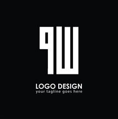 QW QW Logo Design, Creative Minimal Letter QW QW Monogram