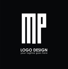 MP MP Logo Design, Creative Minimal Letter MP MP Monogram