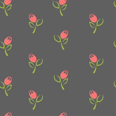 simple floral pattern on dark and light backgrounds