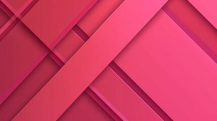 Cherry red & bubblegum pink geometric background vector presentation design. PowerPoint and Business background.