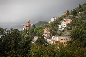 View to Zoagli, Liguria, Italy
