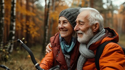 With every step, this elderly duo reminds us of the power of love and companionship in creating a fulfilling life. Portrait of an active elderly couple together outdoors.