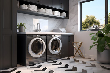 Contemporary laundry room