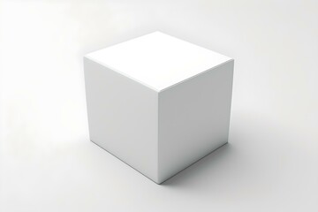 Minimalist white cube on a bright background. perfect for modern design concepts. simple and clean aesthetics. AI