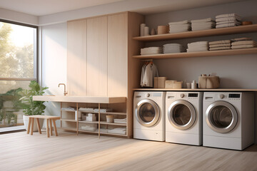 Contemporary laundry room
