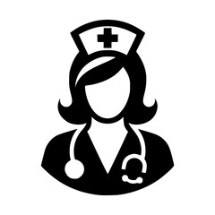 Nurse Logo Icon Vector illustration, vector logo ideas, iconic logo, premium logo icon