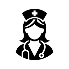 Nurse Logo Icon Vector illustration, vector logo ideas, iconic logo, premium logo icon