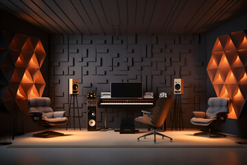 contemporary music studio room