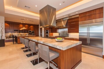 Gourmet kitchen with state-of-the-art appliances and elegant design