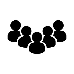silhouette people goup icon vector design in trendy style