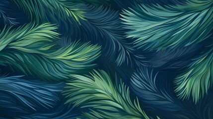 seamless background with coniferous branches pattern, coniferous, fir, 