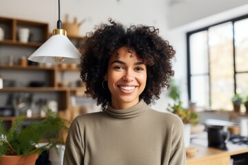 Fototapeta premium Portrait of a smiling young female interior designer