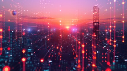 Fototapeta premium Cyber Utopia: Building Tomorrow's Digital World