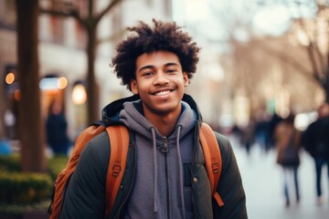 Smiling portrait of a young male student