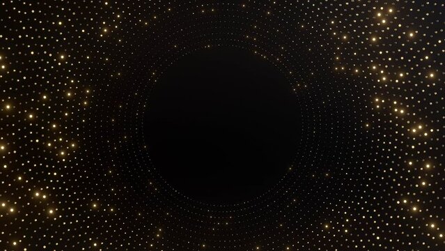 Circle dot glitter glow luxury background, spin animation.