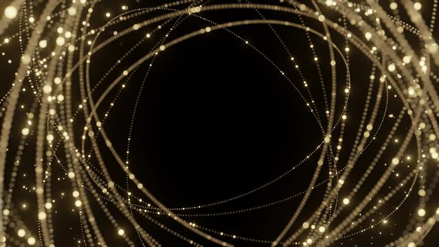 Gold Circle curve Stripe with dot glowing luxury background.