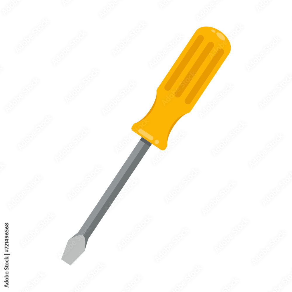 Wall mural Flathead screwdriver tool graphic icon symbol