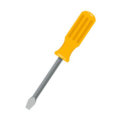 Flathead screwdriver tool graphic icon symbol